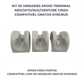 KIT 03 PÇ APOIO TERMINAL ARO/JATO/SUG/VENTURE CINZA COMPATIVEL
