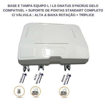 CJ CAIXA/TAMPA/SUPORTES DE PONTAS EQUI SYNCRUS COMPLETO GNATUS GELO COMPATIVEL