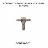 CONEXAO T C/DIAMETRO 1,6 X 3,3 X 1,6 MM (ESPIGÃO)