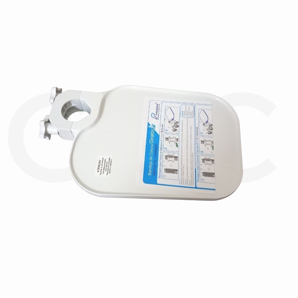 KIT BANDEJA AUXILIAR PLASTICA COLUNA GIRATORIA