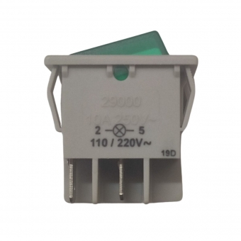 INTERRUPTOR TECLA VERDE 10A DABI