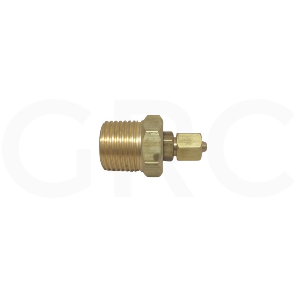 NIPLE P/LIGACAO DE ENT AGUA/ MED. 1/2 X ROSCA SAIDA 3,3MM C/PORCA