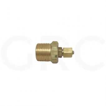 NIPLE P/LIGACAO DE ENT AGUA/ MED. 1/2 X ROSCA SAIDA 3,3MM C/PORCA