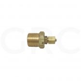 NIPLE P/LIGACAO DE ENT AGUA/ MED. 1/2 X ROSCA SAIDA 3,3MM C/PORCA