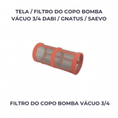 TELA/FILTRO DO COPO BOMBA VÁCUO 3/4 DABI/GNATUS/SAEVO