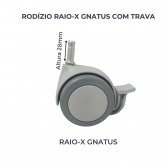 RODIZIO MODELO 9800 HG CINZA COM TRAVA P RAIO X DABI