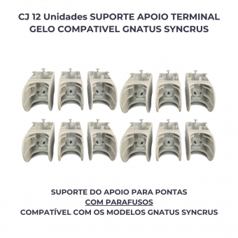 KIT 12 PC SUPORTE APOIO TERMINAL GELO COMPATIVEL