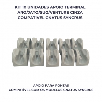 KIT 10 PÇ APOIO TERMINAL ARO/JATO/SUG/VENTURE CINZA COMPATIVEL