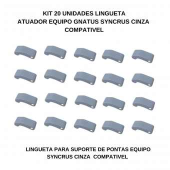 KIT 20 LINGUETA ATUADOR EQUIPO SYNCRUS CINZA  COMPATIVEL