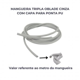 MANGUEIRA PU TRIPLA CINZA C/ CAPA